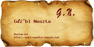 Göbl Neszta névjegykártya